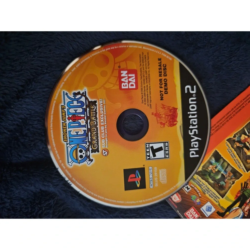 One Piece Grand Battle PS2 Demo Disc Shonen Jump SJ Sub Club Not For Resale SLUS